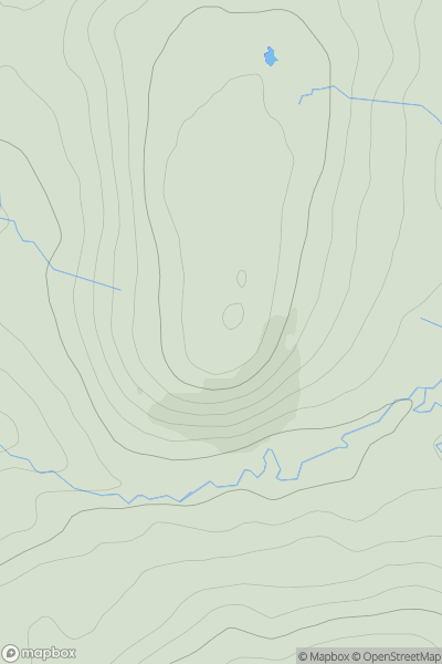 Thumbnail image for Beinn Bhuidhe [Minginish and the Cuillin Hills] showing contour plot for surrounding peak